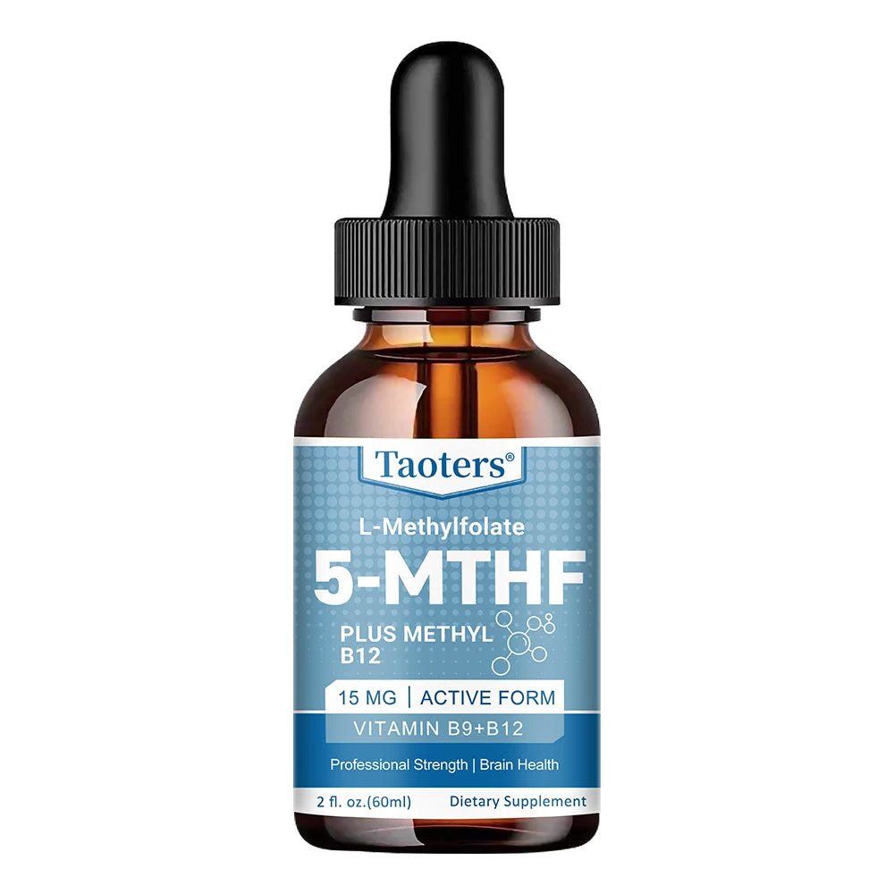 L Methylfolate Plus Methyl B12 Cofactor Liquid Drops - Metabolically Active 5-MTHF Form