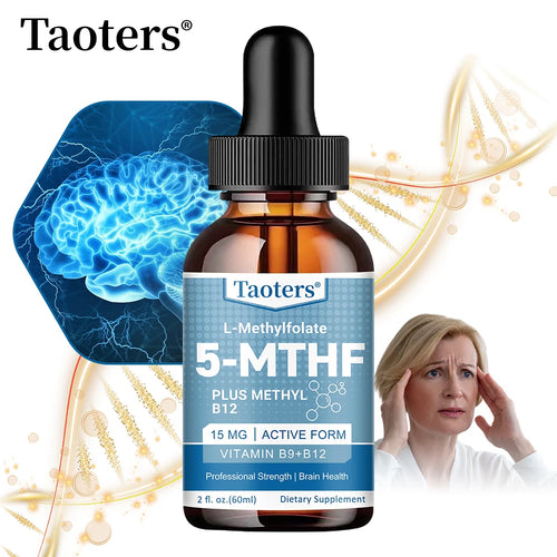 L Methylfolate Plus Methyl B12 Cofactor Liquid Drops - Metabolically Active 5-MTHF Form